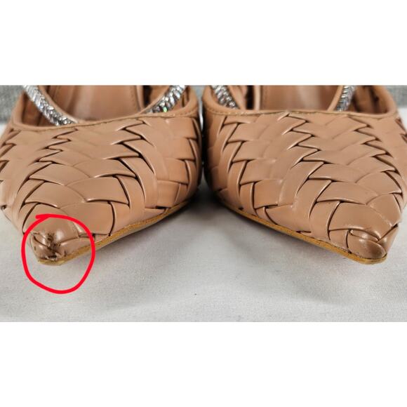 ZARA WOMEN’S SPARKLE STRAP MULES SIZE 38 US 7.5–8 • POINTED TOE • STILETTO HEEL - Picture 5 of 12